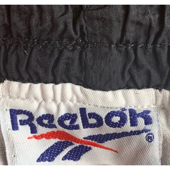 Reebok Track Pants Men Sz Large Black White Zipper Ankle Athletic String Missing - Picture 8 of 10